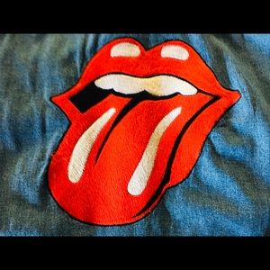 Rolling Stones embroidered denim shirt